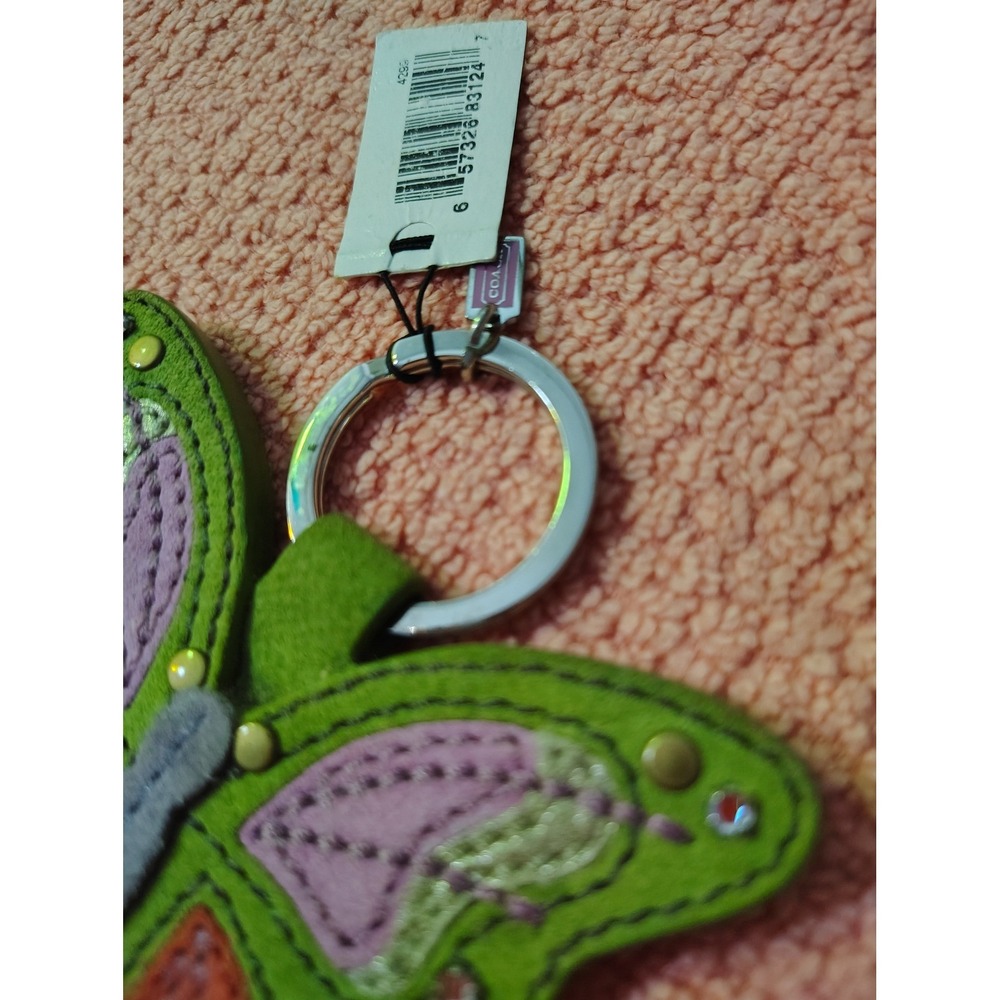 Coach Vintage Butterfly Charm - Suede, leather, silver hardware - Rare - Picture 9 of 9